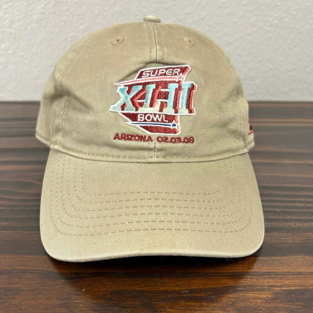Rare Tan NFL Films Crew Super Bowl XLII One Size Arizona 02.03.08 Strapback Cap